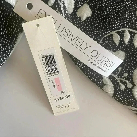 Eliza J Floral Jacquard Fit & Flare Dress - Picture 9 of 12